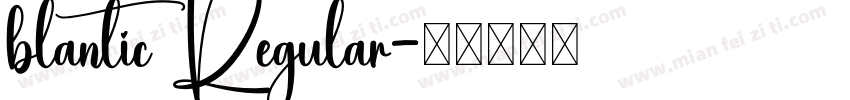 blantic Regular字体转换